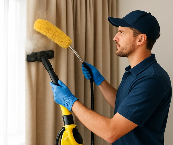 Trusted blind cleaning technician Matty Curtain Cleaning blackstone QLD